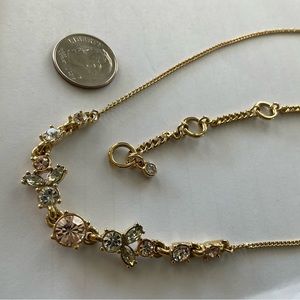 Givenchy Gold Crystal delicate adjustable choker Necklace closet is BOGO 💋